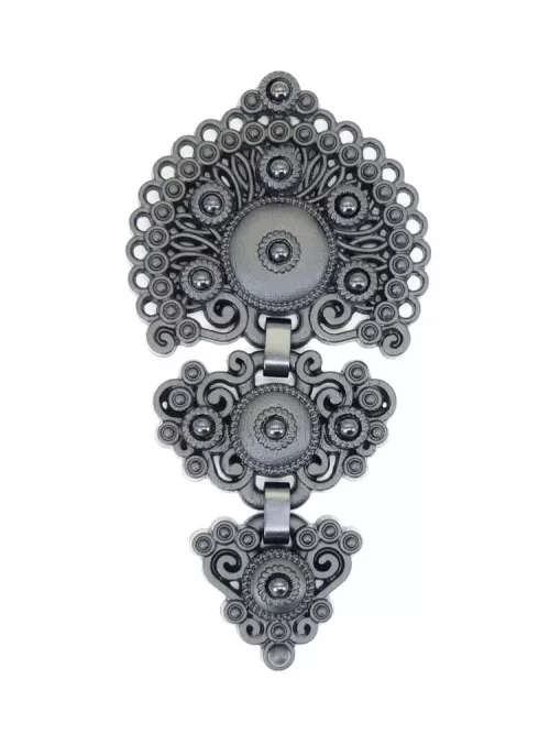 Colgante galápago de madera inspirado en la joyería tradicional gallega llamado sapo maior tradicional galego de tres corpos de madeira